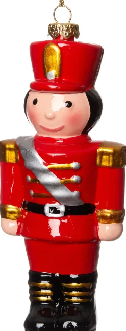 Intratuin Weihnachtsbaumschmuck Nussknacker rot 5,7 x 3,7 x 12,9 cm