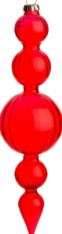 Intratuin Weihnachtsbaumschmuck Tenby rot D 6 H 19 cm