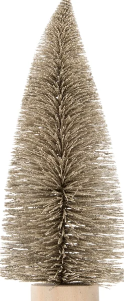 Intratuin Weihnachtsdeko Baum 11 x 11 x 31 cm weißgold