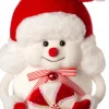 Intratuin Weihnachtsdeko Candyline Schneemann mit Süßigkeiten weiß / rot 22 x 16 x 32 cm