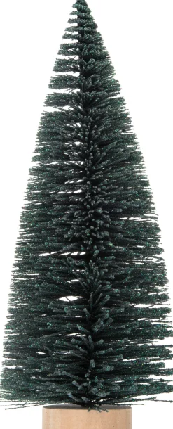 Intratuin Weihnachtsdeko Baum 7 x 7 x 15 cm dunkelgrün