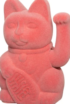 Intratuin Weihnachtsdeko Lucky Cat (Glückskatze) rosa 11 x 9 x 15 cm