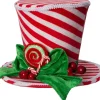 Intratuin Weihnachtsdeko Candyline Hut mit Schleife mehrfarbig D 24 H 16 cm