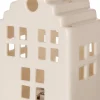 Intratuin Weihnachtsdeko Häuschen creme LED warmweiß 6,8 x 5,5 x 10,2 cm