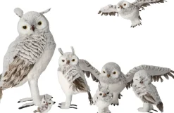 Intratuin Weihnachtsdeko Eule grau 72 x 16 x 27 cm