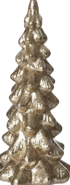 Intratuin Weihnachtsdeko Baum Thomin gold D 10 H 20,5 cm