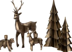 Intratuin Weihnachtsdeko Baum Tarja gold 11,6 x 11,4 x 26 cm