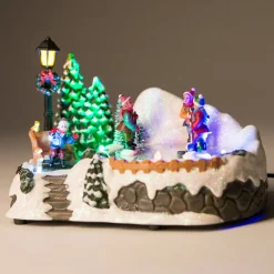 Intratuin Weihnachtsdorf Miniatur-Eishockey 18 x 12,5 x 13 cm