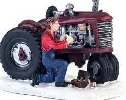 Intratuin Weihnachtsdorf Figur Mann mit Traktor 9 x 6 x 6 cm