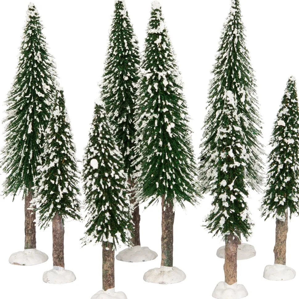 Intratuin Weihnachtsdorf Deko-Tannenbäume mit Schnee 8 St.