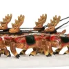 Intratuin Weihnachtsdorf Figur Weihnachtsmann mit Schlitten und Rentieren 23 x 5,5 x 6 cm