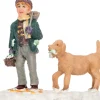Intratuin Weihnachtsdorf Figur Junge mit Hund 6 x 3,5 x 6 cm