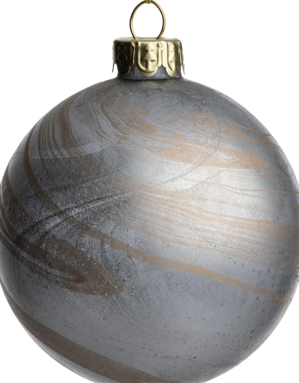 Intratuin Weihnachtskugel Skerries grau D 8 cm