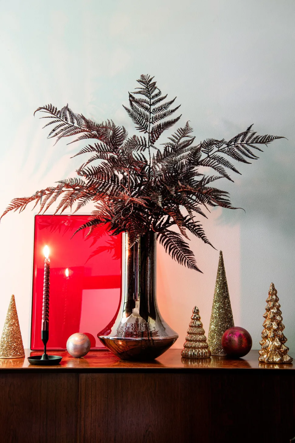 Intratuin Weihnachtskugel Skerries grau D 8 cm