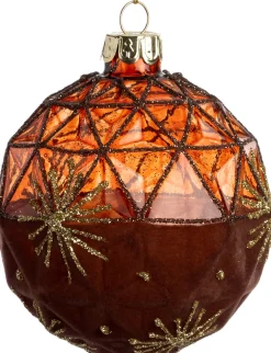 Intratuin Weihnachtskugel Charlbury Schneeflocke braun D 8 cm