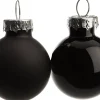 Intratuin Weihnachtskugeln schwarz matt und glänzend D 2,5 cm 24 St.