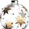 Intratuin Weihnachtskugel Mallaig transparent / gold D 8 cm