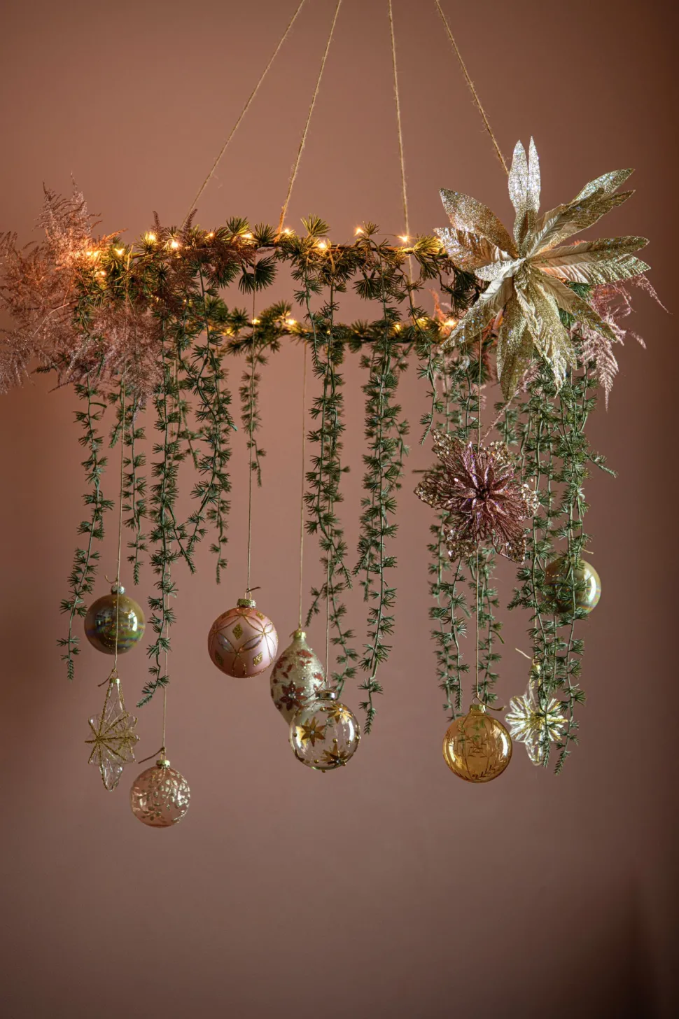 Intratuin Weihnachtskugel Mallaig transparent / gold D 8 cm