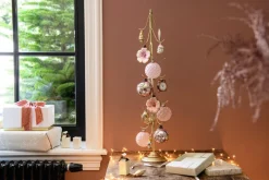 Intratuin Weihnachtskugel Mallaig transparent / gold D 8 cm