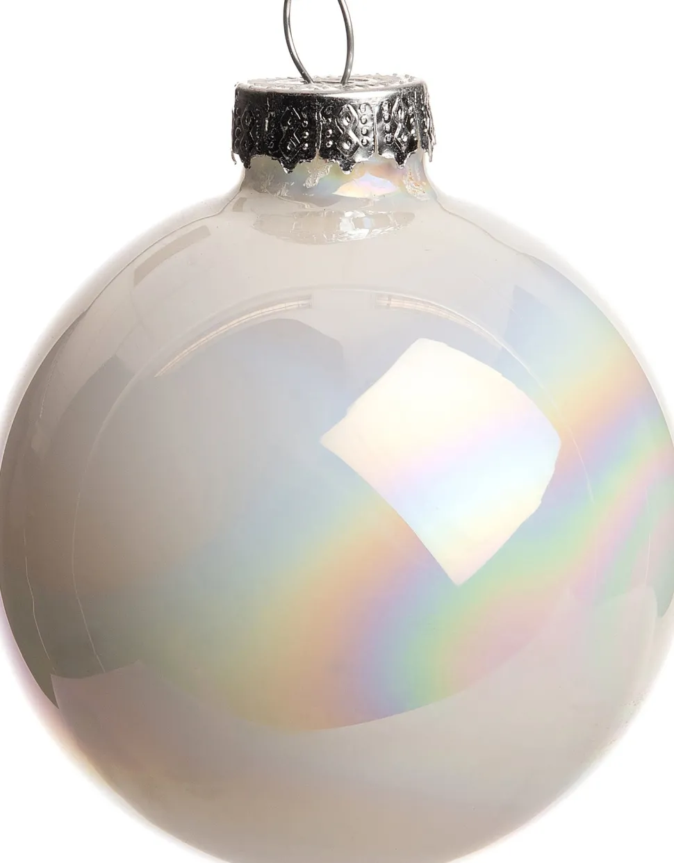 Intratuin Weihnachtskugeln perlweiß matt und glänzend D 5,7 cm 10 St.