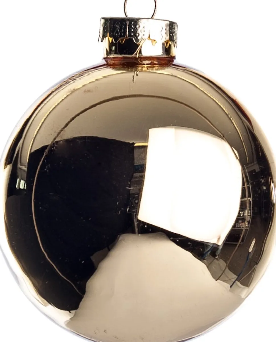 Intratuin Weihnachtskugeln gold matt und glänzend D 7 cm 8 St.