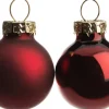 Intratuin Weihnachtskugeln dunkelrot matt und glänzend D 2,5 cm 24 St.