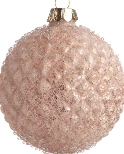 Intratuin Weihnachtskugel Hyeres rosa D 8 cm