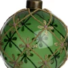 Intratuin Weihnachtskugel Eilish grün Blume D 8 cm