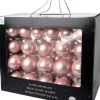 Intratuin Weihnachtskugeln rosa matt und glänzend D 5/6/7 cm 42 St.