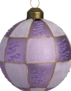 Intratuin Weihnachtskugel Daithi hell lila D 8 cm