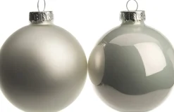 Intratuin Weihnachtskugeln weiß matt und glänzend D 7 cm 8 St.