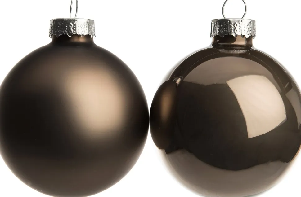 Intratuin Weihnachtskugeln grau matt und glänzend D 6 cm 10 St.