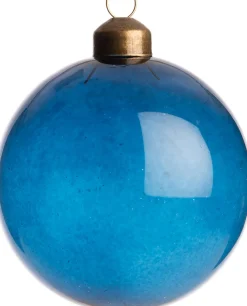 Intratuin Weihnachtskugel Laon blau transparent D 8 cm