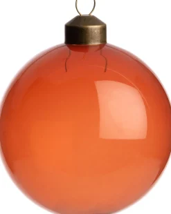 Intratuin Weihnachtskugel Belfort dunkelorange transparent D 8 cm