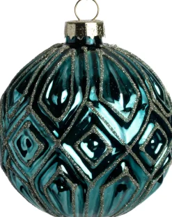 Intratuin Weihnachtskugel Windsor dunkelgrün D 8 cm