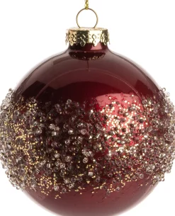 Intratuin Weihnachtskugel Delora D 8 cm bordeaux