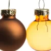 Intratuin Weihnachtskugeln braun / gelb matt und transparent D 2,5 cm 24 St.