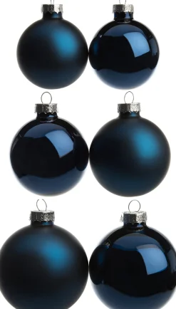 Intratuin Weihnachtskugeln Set blau D 7 cm 42 St.
