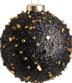 Intratuin Weihnachtskugel Vimy schwarz D 8 cm