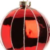 Intratuin Weihnachtskugel Clair Linien rot D 8 H 8 cm