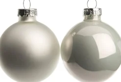 Intratuin Weihnachtskugeln weiß matt und glänzend D 5 cm 12 St.