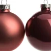 Intratuin Weihnachtskugeln dunkelrosa matt und glänzend D 8 cm 6 St.