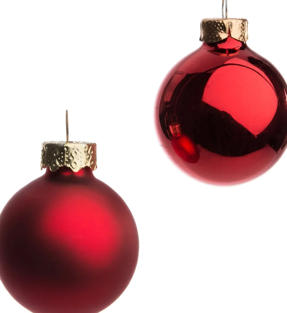 Intratuin Weihnachtskugeln rot matt und glänzend D 3,5 cm 16 St.