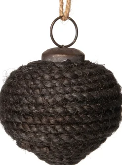 Intratuin Weihnachtskugel Seil schwarz D 6 H 6 cm