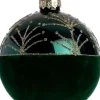Intratuin Weihnachtskugel Ampthill dunkelgrün D 8 cm