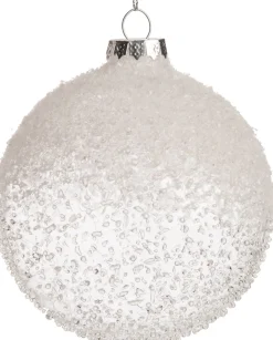 Intratuin Weihnachtskugel Carley weiß D 10 H 10 cm