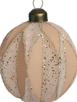 Intratuin Weihnachtskugel Arigna Glitter beige D 8 cm