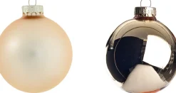 Intratuin Weihnachtskugeln gold matt und glänzend D 6 cm 10 St.