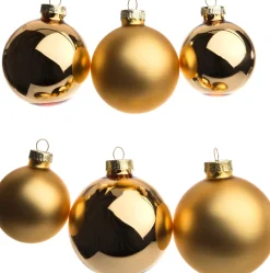 Intratuin Weihnachtskugeln gold matt und glänzend D 5/6/7 cm 42 St.