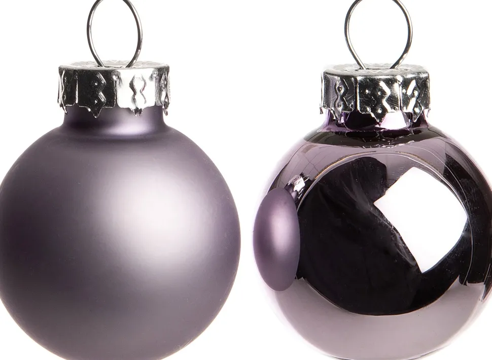 Intratuin Weihnachtskugeln lila matt und glänzend D 2,5 cm 24 St.